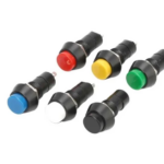 Bouton poussoir rond en plastique autobloquant 12 mm 2 PIN PBS-11B
