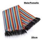 Fil Arduino jumper Male/Femelle 20 cm