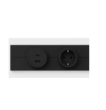 PRISE 2P+T LED SUR RAIL NOIR – Image 4