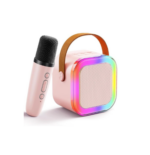haut parleur karaoke bluetooth ECOPOWER Rose