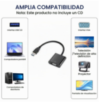 ADAPTATEUR HDMI TO VGA + AUDIO CABLE – Image 2